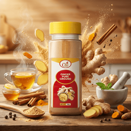 Costack Ground Ginger - pure ground ginger root for stews, marinades, baking, masala chai