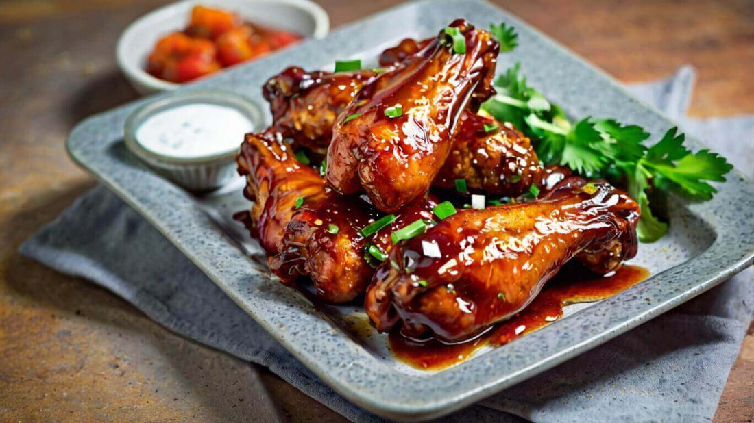 Crispy seasoned chicken wings, an air fryer favourite