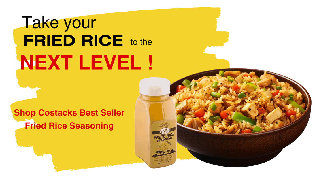 A wok of golden stir-fried rice with vegetables and prawns
