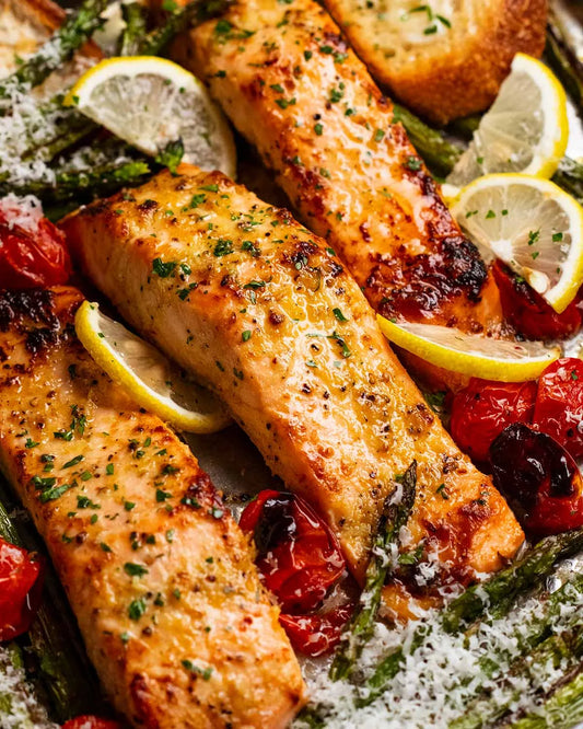 Lemon Pepper Salmon Traybake (25 Minutes, One Tray)
