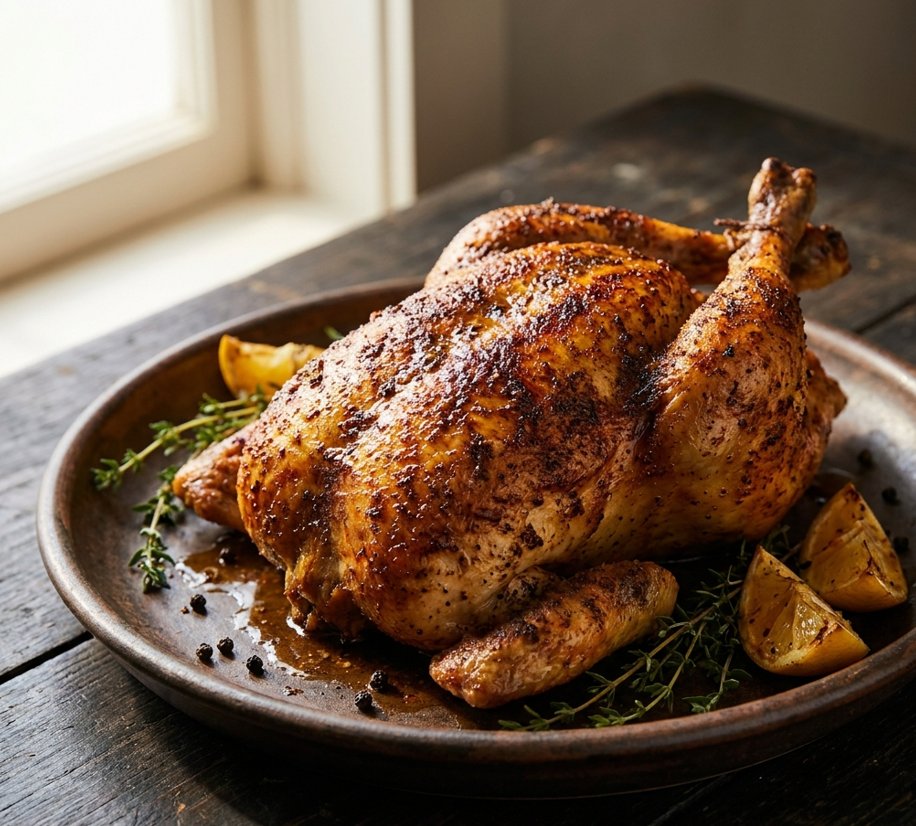 Sunday roast chicken seasoned with Costack Chicken and Turkey Seasoning