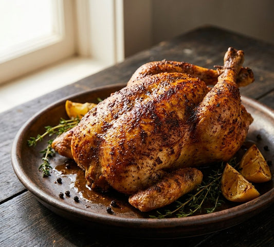 Sunday roast chicken seasoned with Costack Chicken and Turkey Seasoning