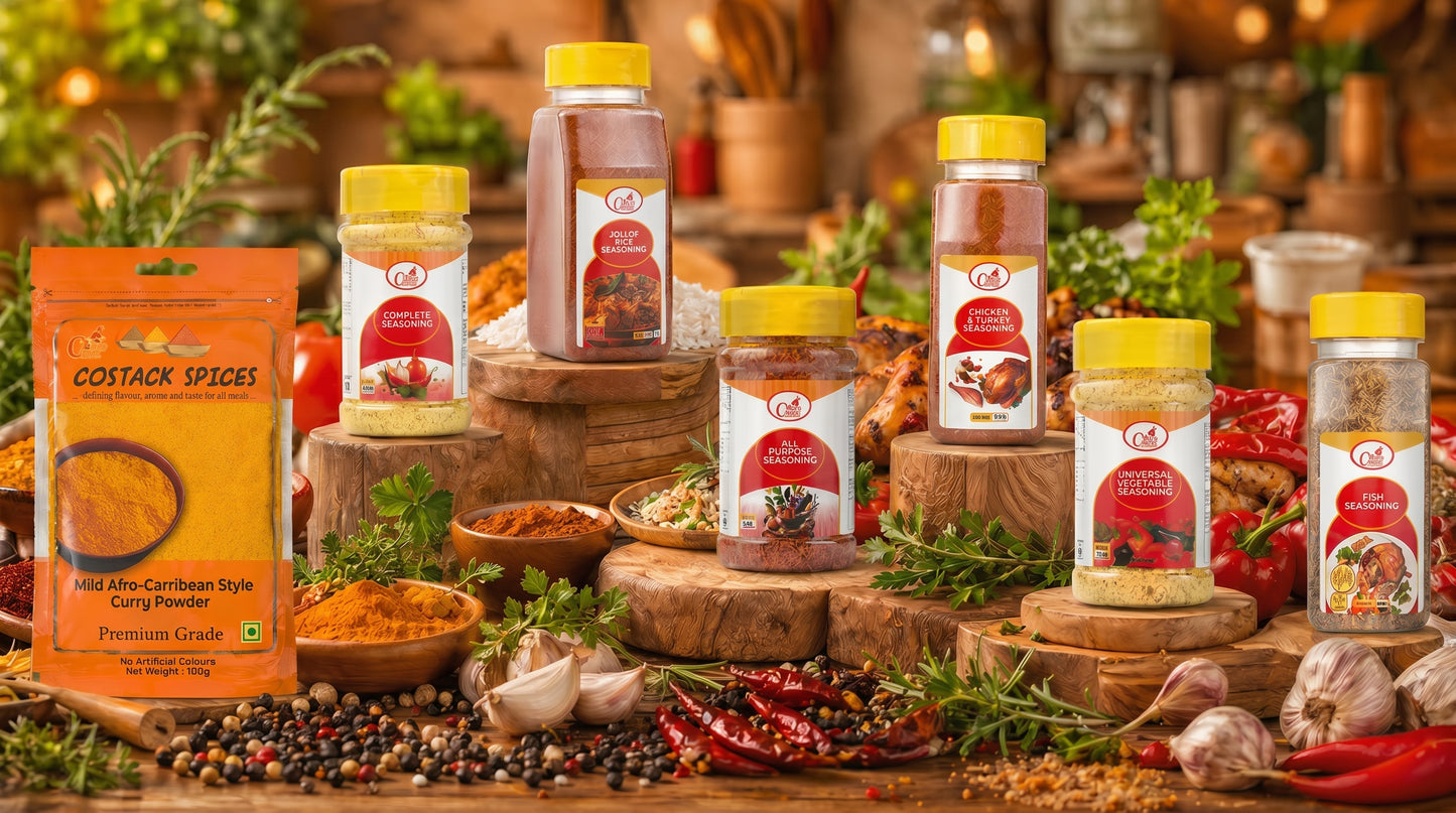 No-Fuss Flavour Everyday Kitchen Kit - Costack core seasonings for weeknight British home cooking