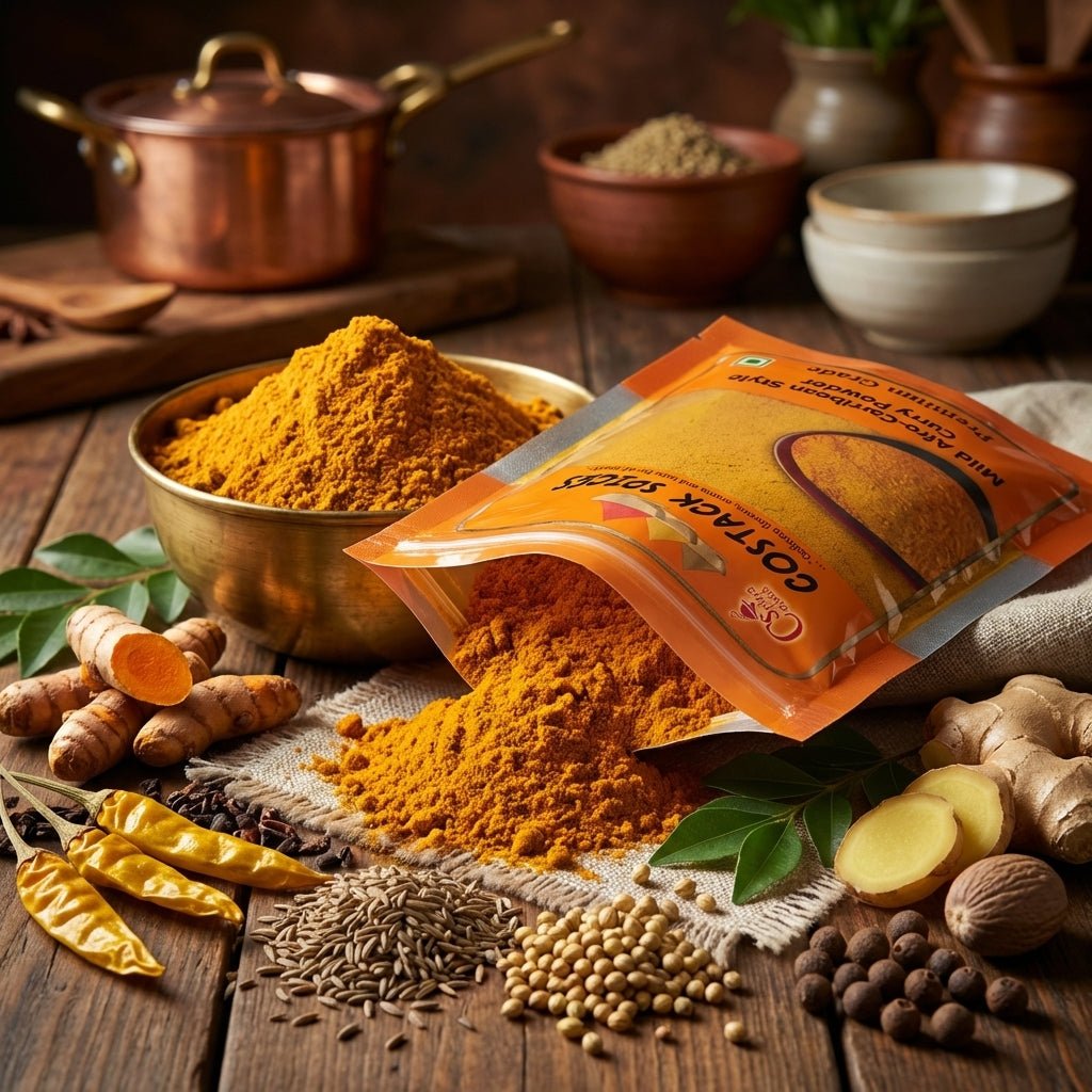 Costack Mild Curry Powder - 12-spice mild curry mix in re-sealable sachet
