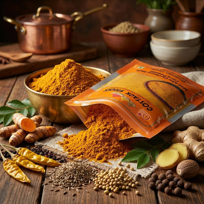 Costack Mild Curry Powder - 12-spice mild curry mix in re-sealable sachet