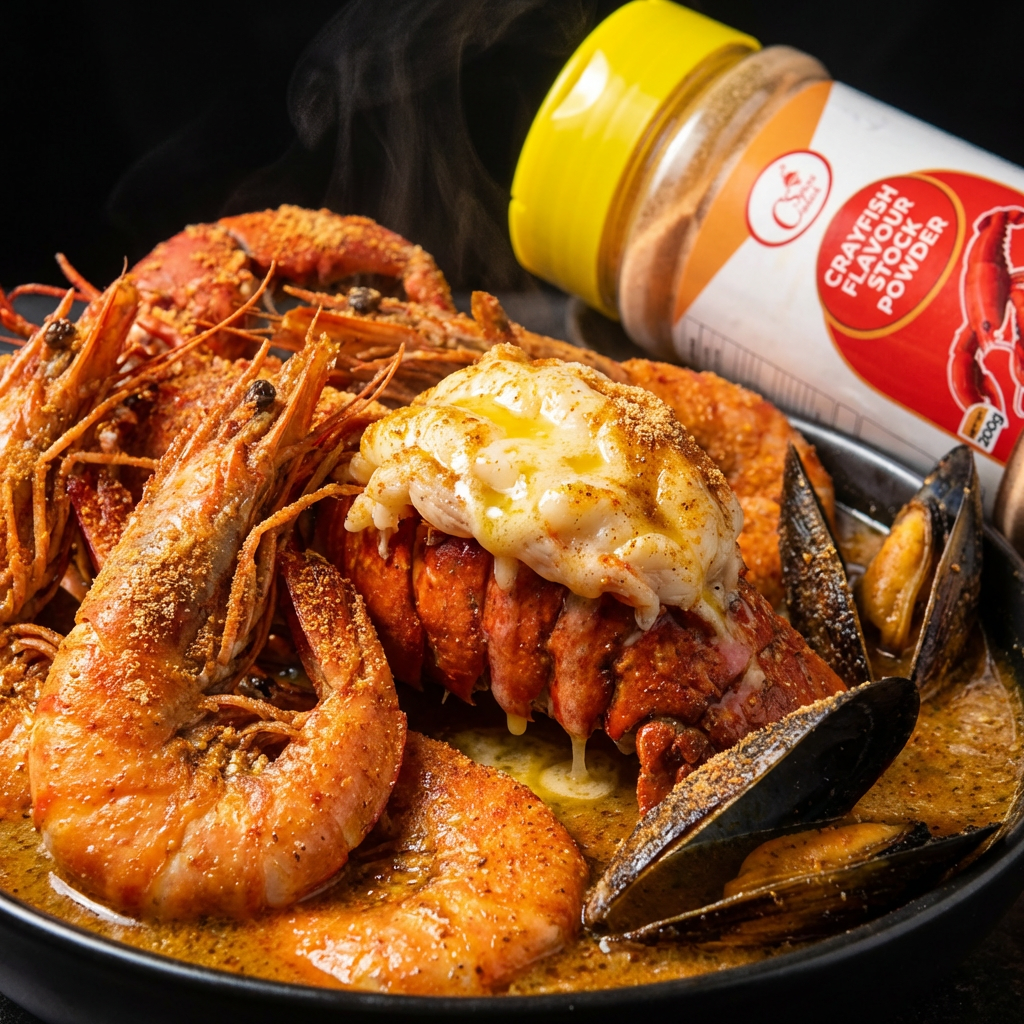 Costack Seafood Stock Powder - concentrated shellfish umami for risotto, paella, fish pie, gumbo