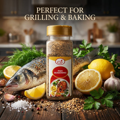 Costack Fish and Seafood Seasoning - smoky-citrus rub for cod, salmon, sea bass, prawns