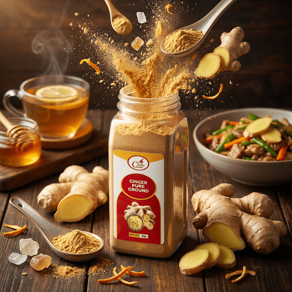 Costack Ground Ginger - pure ground ginger root for stews, marinades, baking, masala chai