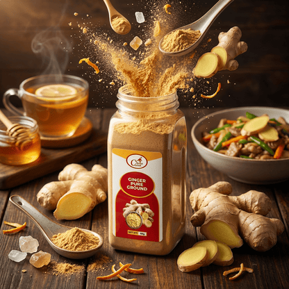 Costack Ground Ginger - pure ground ginger root for stews, marinades, baking, masala chai