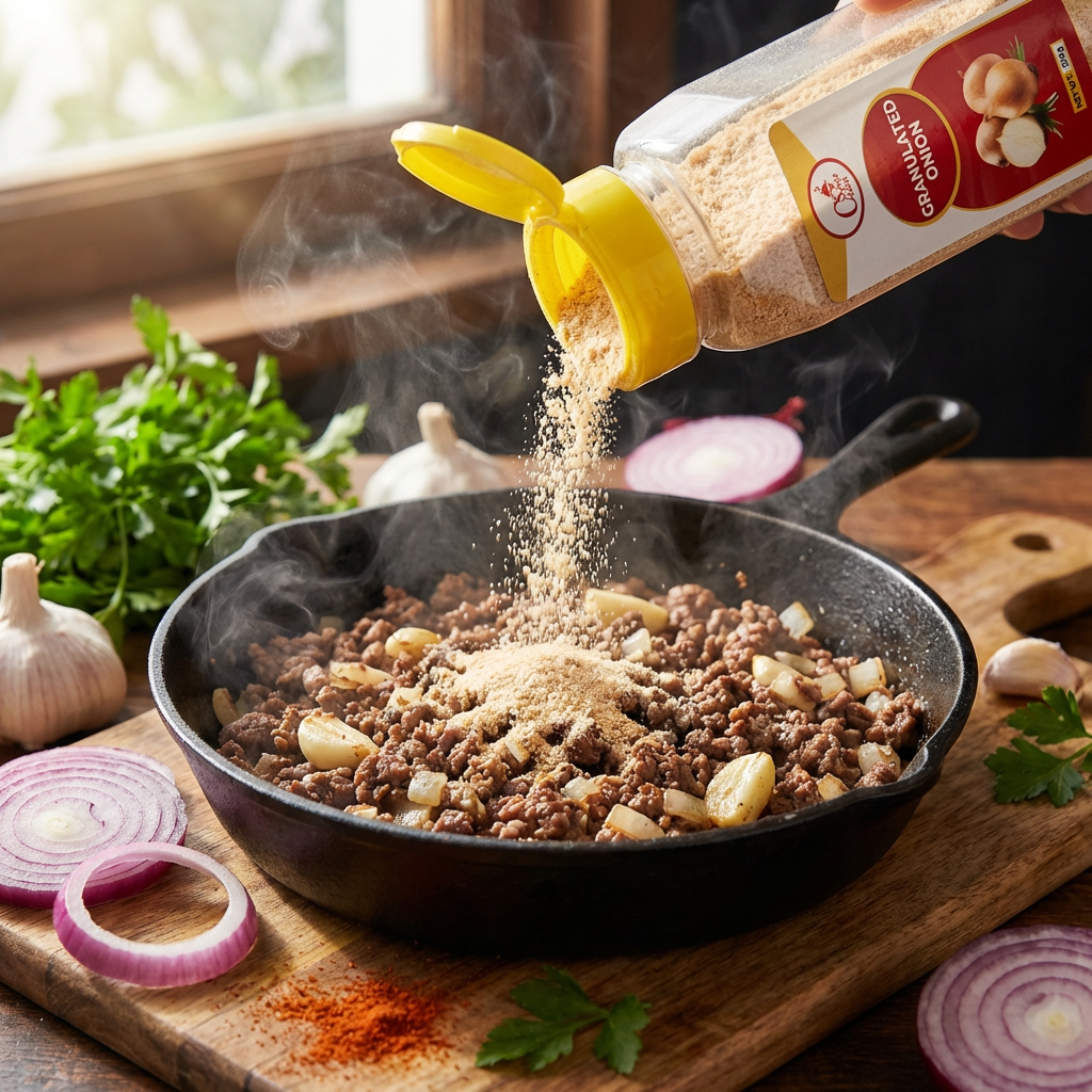 Costack Onion Granules - sweet savoury onion for rubs, marinades, burgers, jollof