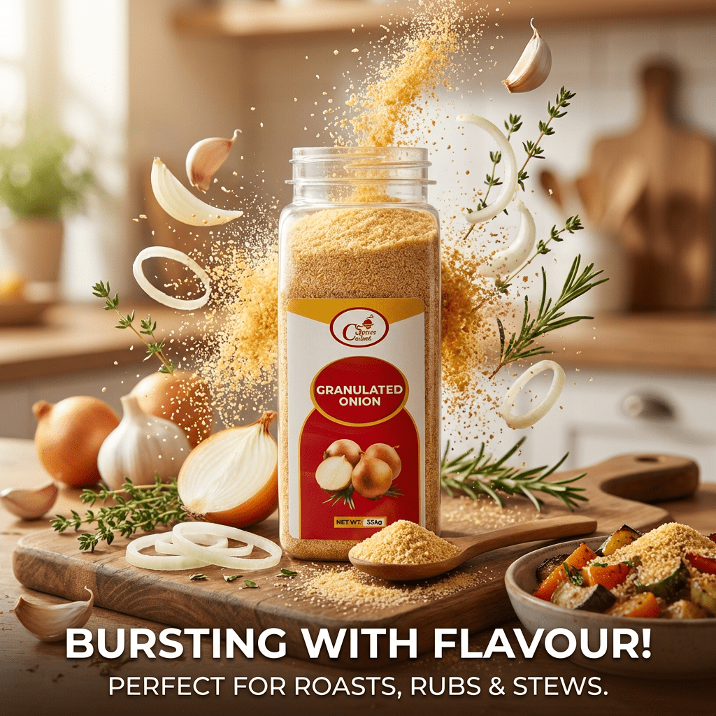 Costack Onion Granules - sweet savoury onion for rubs, marinades, burgers, jollof