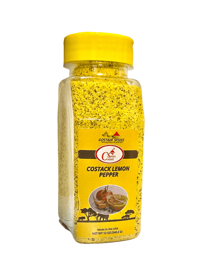 Costack Lemon Pepper Seasoning - bright citrus-forward rub with real lemon zest for wings, fish