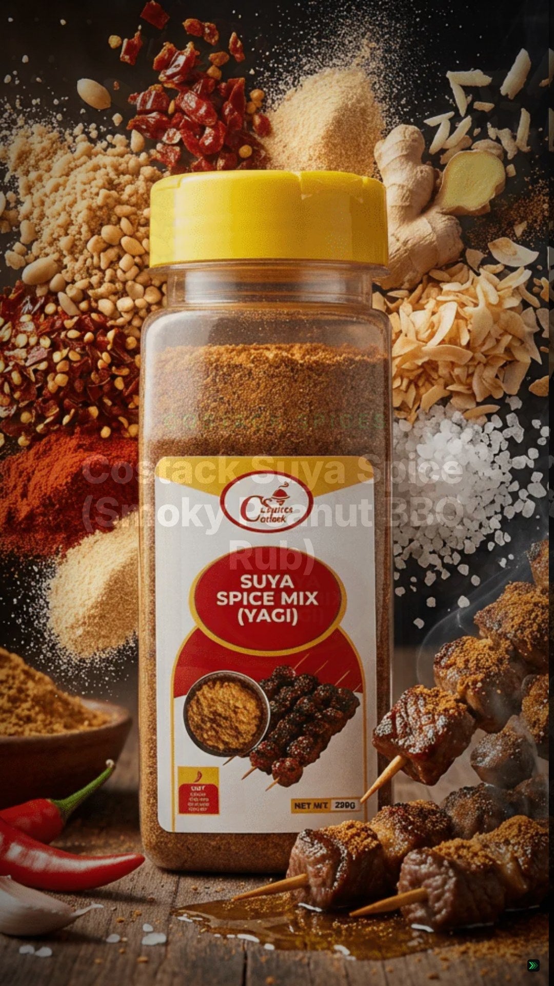 Costack Suya Spice (Smoky Peanut BBQ Rub) – Clean Showcase